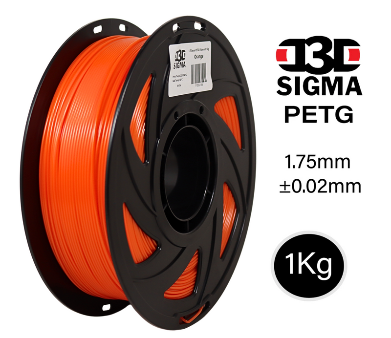 D3D Sigma PETG 1kg 1.75 mm Spooled Various Colors