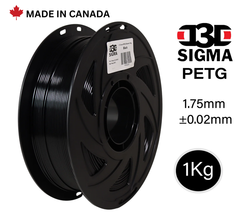 D3D Sigma PETG 1kg 1.75 mm Spooled Various Colors