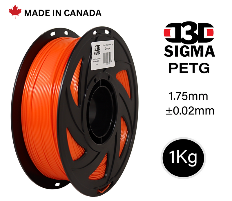 D3D Sigma PETG 1kg 1.75 mm Spooled Various Colors