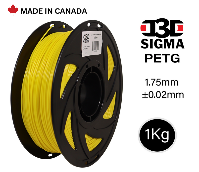 D3D Sigma PETG 1kg 1.75 mm Spooled Various Colors