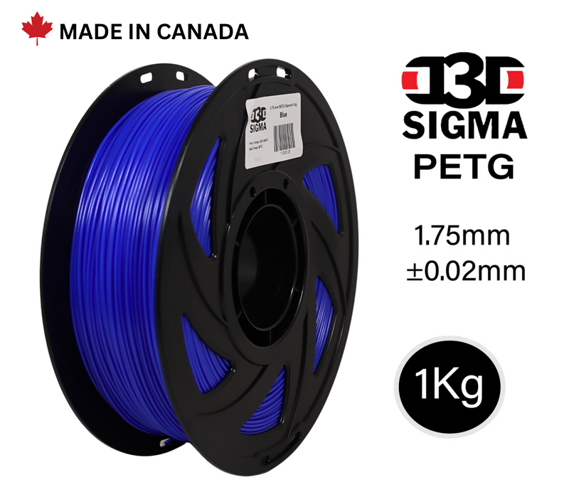 D3D Sigma PETG 1kg 1.75 mm Spooled Various Colors