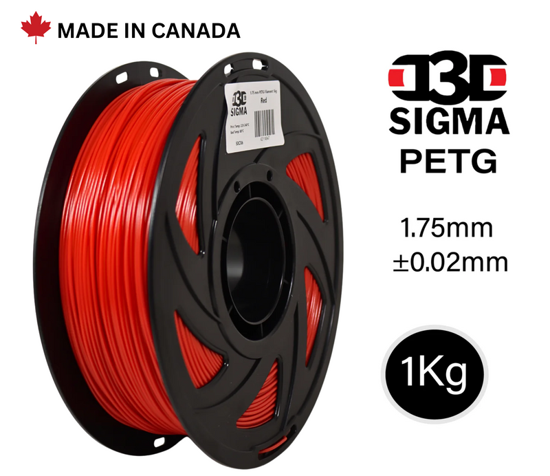 D3D Sigma PETG 1kg 1.75 mm Spooled Various Colors