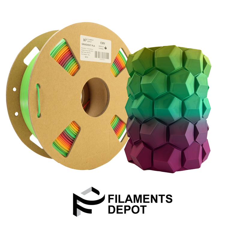 Filaments Depot Gradient PLA Tricolor  - 1.75mm 1kg