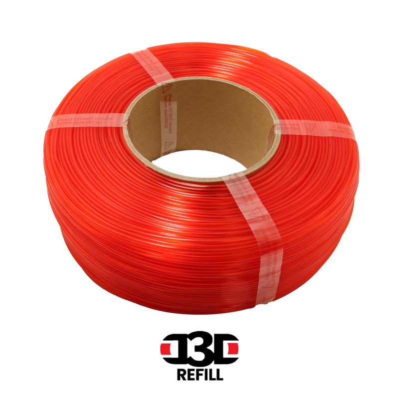 D3D PLA Transparent Refill - Bambu Lab Spool Compatible - 1.75mm 1kg - Various Colors