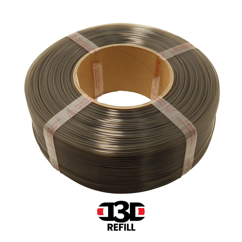 D3D PLA Transparent Refill - Bambu Lab Spool Compatible - 1.75mm 1kg - Various Colors