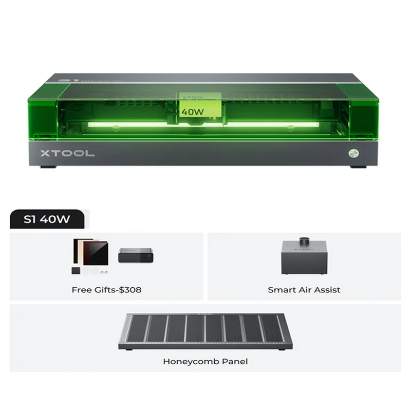 xTool S1 Enclosed Diode Laser Cutter - UL and ETL Certified