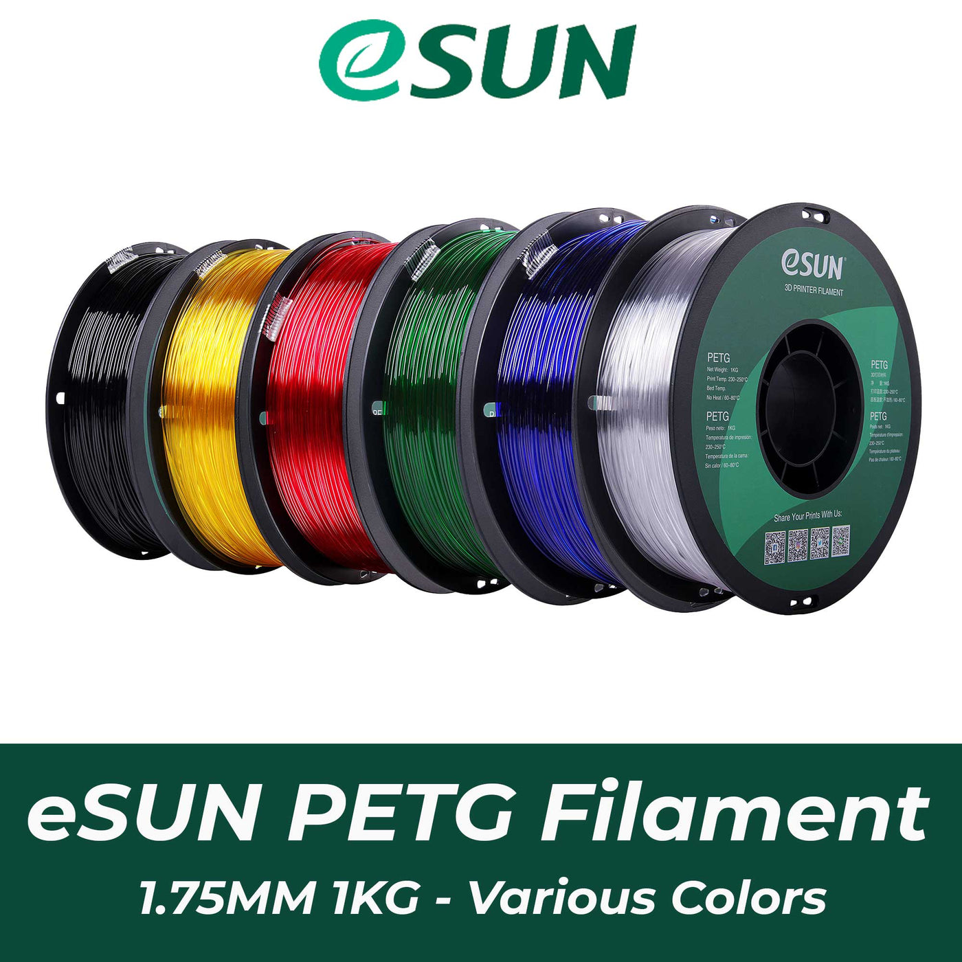 eSUN -Wholesale- 10 Rolls PLA+ Filament 1.75mm, 3D Printer Filament PLA  Plus, Dimensional Accuracy +/- 0.03mm, 1KG Spool (2.2 LBS) 3D Printing  Filament for 3D Printers Brown 